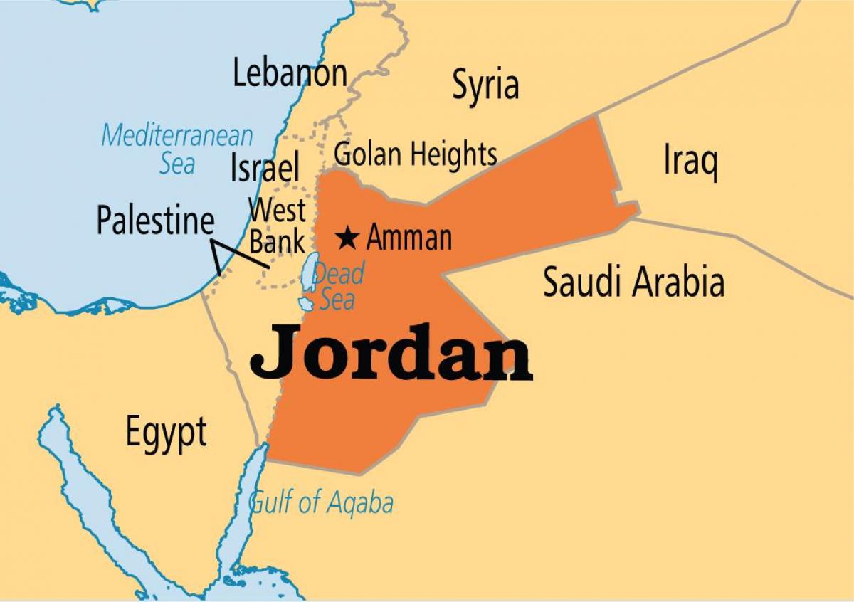 Jordània mapa de localització