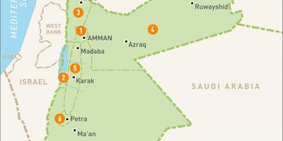 Amman Jordània en el mapa