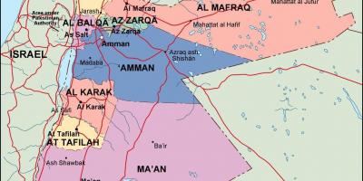 Mapa de Jordània política