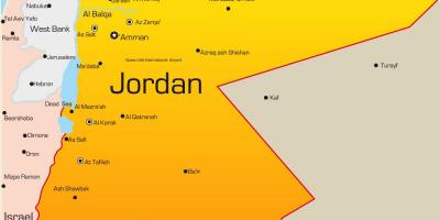 Mapa de Jordània orient mitjà