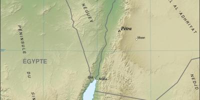 Mapa de Jordània mostrant petra