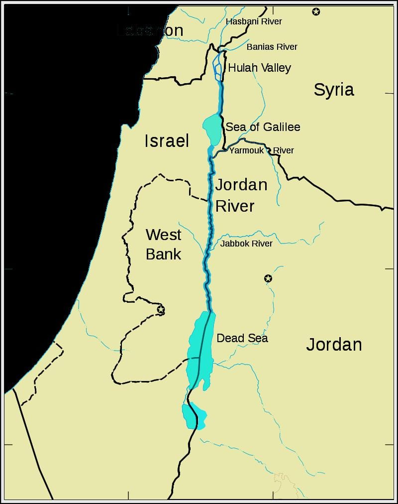Jordà orient mitjà mapa