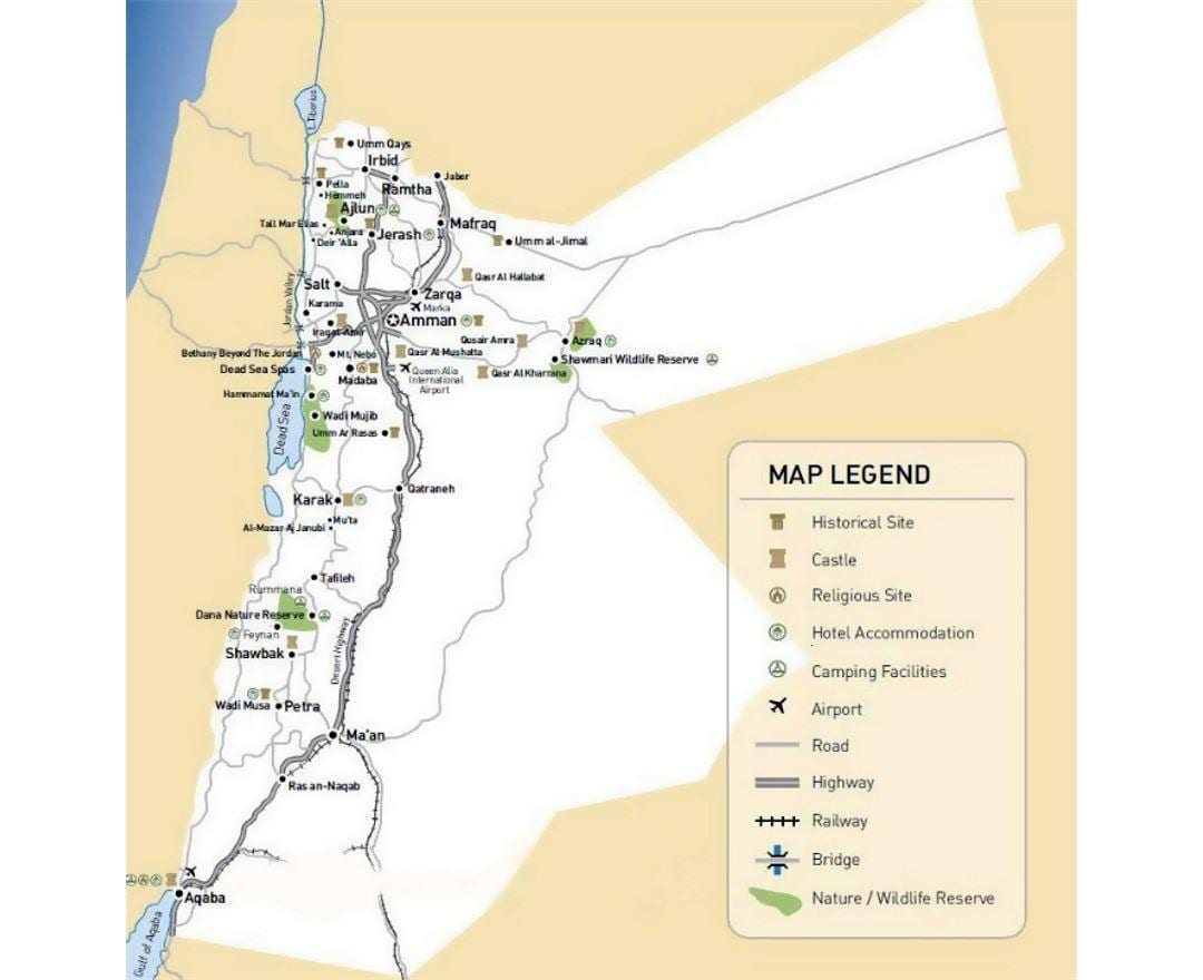Jordània viatges mapa