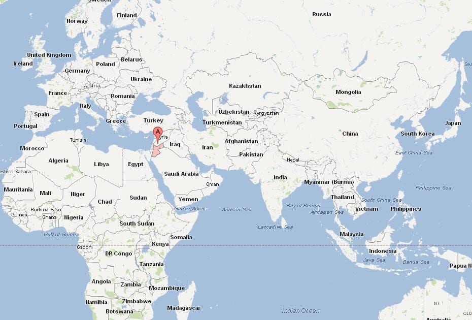 Jordània ubicació en el mapa del món