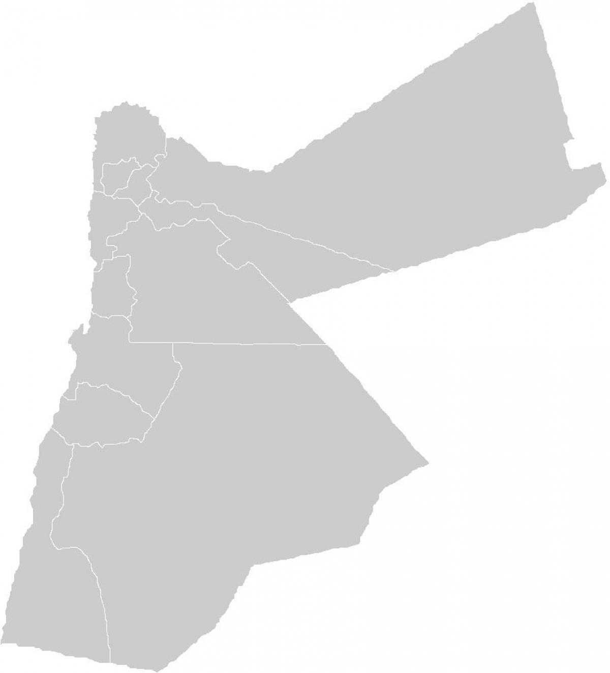 en blanc mapa de Jordània