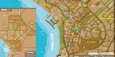 Mapa d'aqaba Jordània