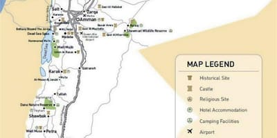 Jordània atraccions turístiques mapa