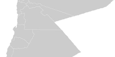 En blanc mapa de Jordània