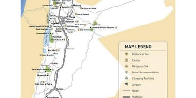 Jordània viatges mapa
