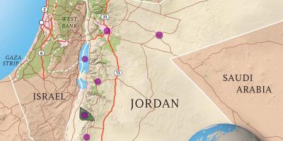 Regne de Jordània mapa