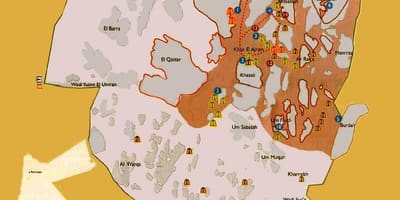 Mapa de wadi rum Jordània